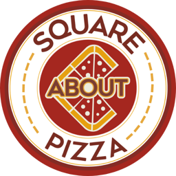 Square About Pizza logo.